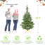 Arbre de Noël illuminé 5 pi avec 200 lumières DEL blanc chaud, 403 pointes en PE + PVC, aspect réaliste en couches, base en bois unique - arbre de Noël artificiel complet pour la décoration intérieure-118032812