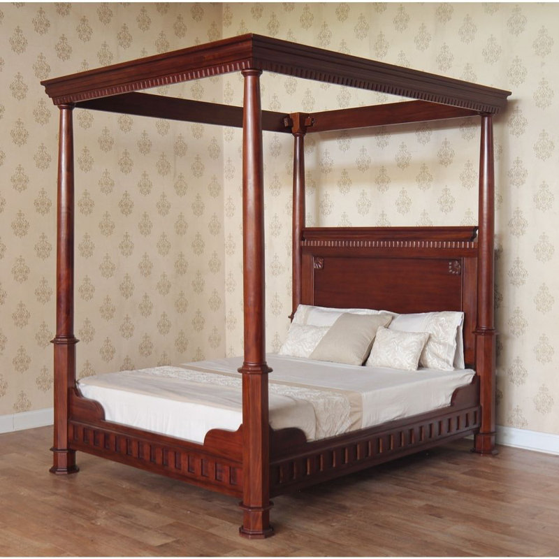 Solid Wood Storage Bed, Wax, Kingsize (5')