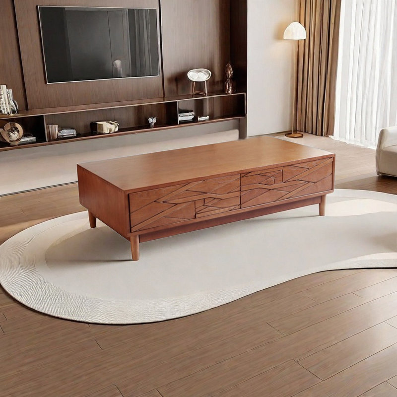 Table basse American, H 15,75 po x L 55,12 po x l 27,56 po, Brun