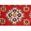 Tapis rouge en laine noué à la main de conception unique 2 pi 8 po x 4 pi 3 po