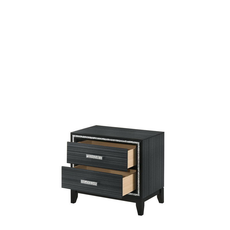 Table de chevet Haiden, Noir