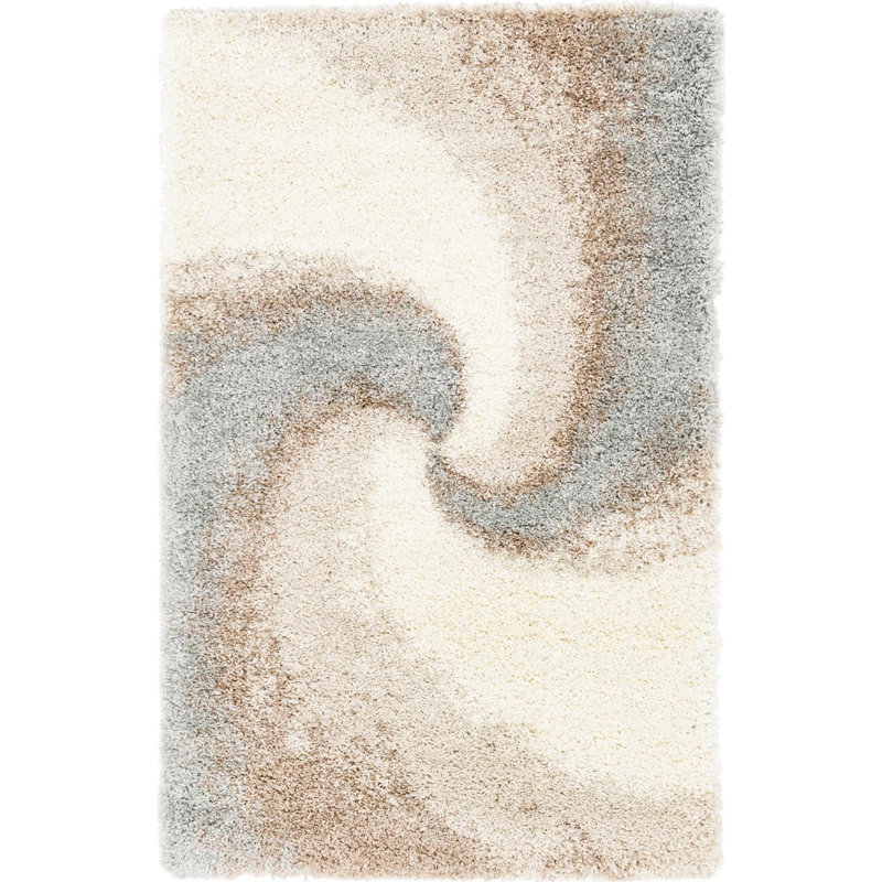 Tapis abstrait kaki , Grey/Beige, Rectangle 3 pi 3 po x 5 pi 3 po