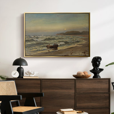 Tempête à Rügen, 1882 - Hans Gude, toile tendue avec châssis