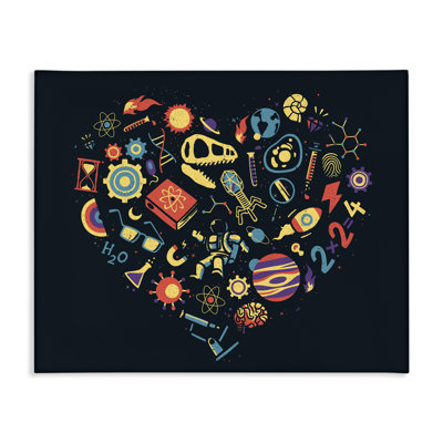 Toile «Retro Science Heart», conception par Tobe Fonseca