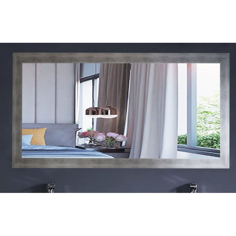 Miroir pleine grandeur Alizeh Farmhouse, H 65,5 po x l 30,5 po, Argenté mat