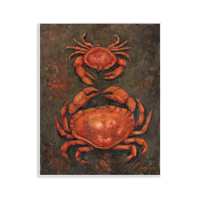 Petite et grande paire de crabe, plaque murale, design par Jody Bergsma