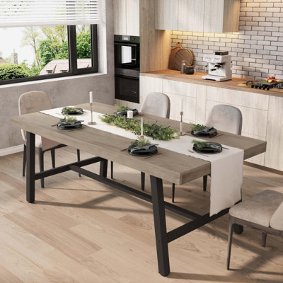 Metal Base Dining Table