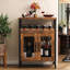 Solid Wood Open Shelving Wine Bottle Rack Brown