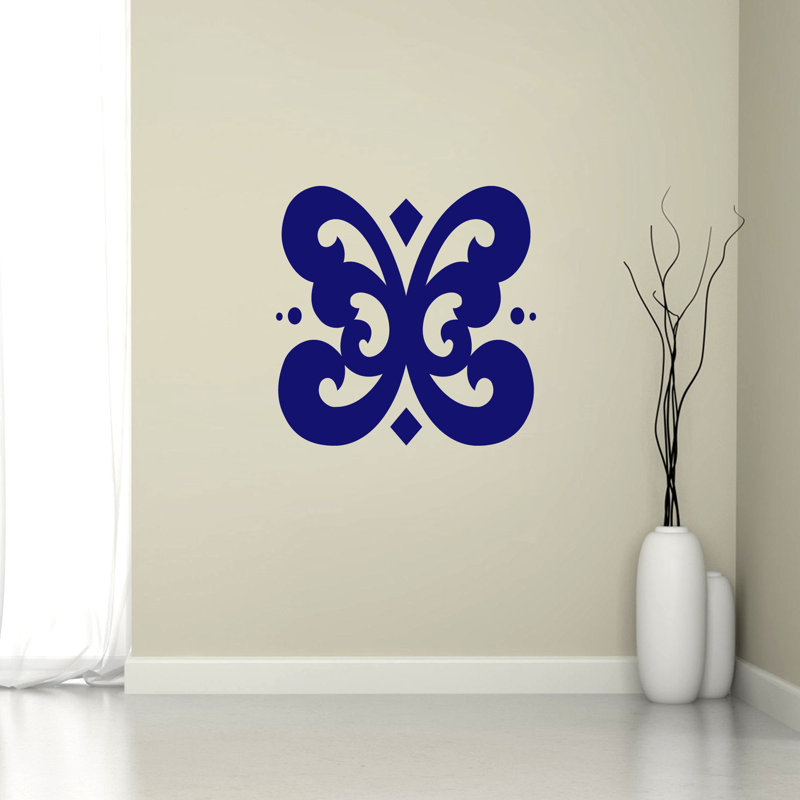 Holmstrom Abstract Non-Wall Damaging Wall Decal, Navy Blue