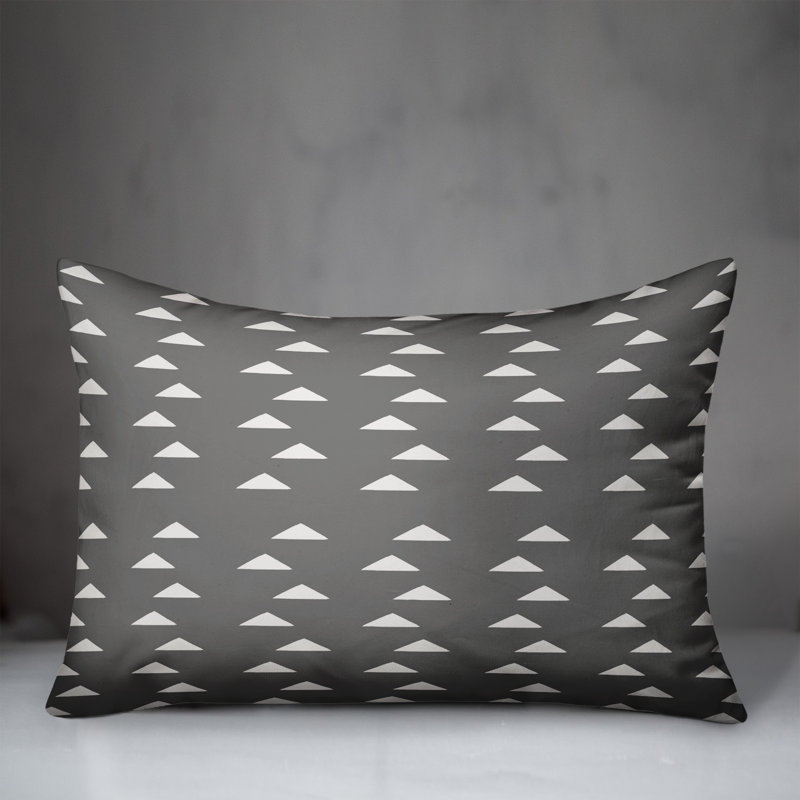 Abstract Outdoor Throw Pillow, Gray