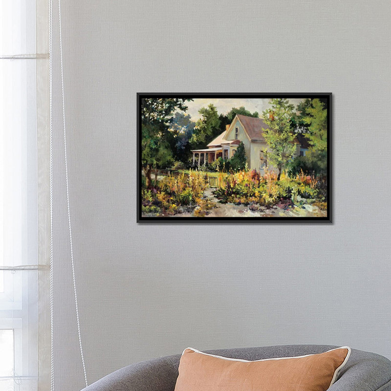 " Rural Vista III " by Nancy Lund, 18" H x 26" W x 1.5" D, Black Framed Canvas, No Mat