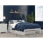Lit plateforme robuste en bois massif avec lit gigogne Aayanna-447822416-448667732