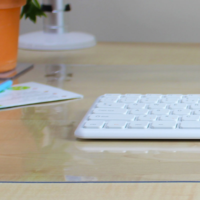 Desktex Crystal Clear Vinyl Rectangular Desk Pad - 19" x 24", Clear