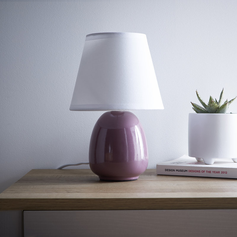 Burniece Ceramic Table Lamp, Purple