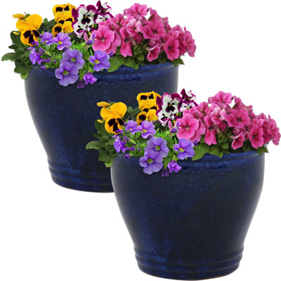 Ailynn Round Imperial Ceramic Outdoor Planter