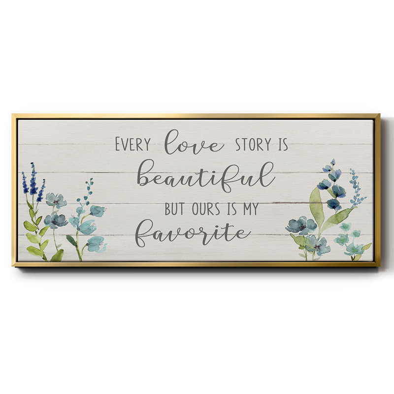 Love Story - toile encadrée, H 12 po x l 30 po