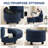 Round Oversized Swivel Barrel Chair with Half Moon Ottoman and Double Storage-1674982779