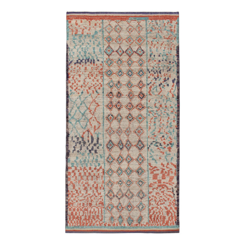 Moroccan Hand Knotted Silk Area Rug, Rectangle 10' x 14'