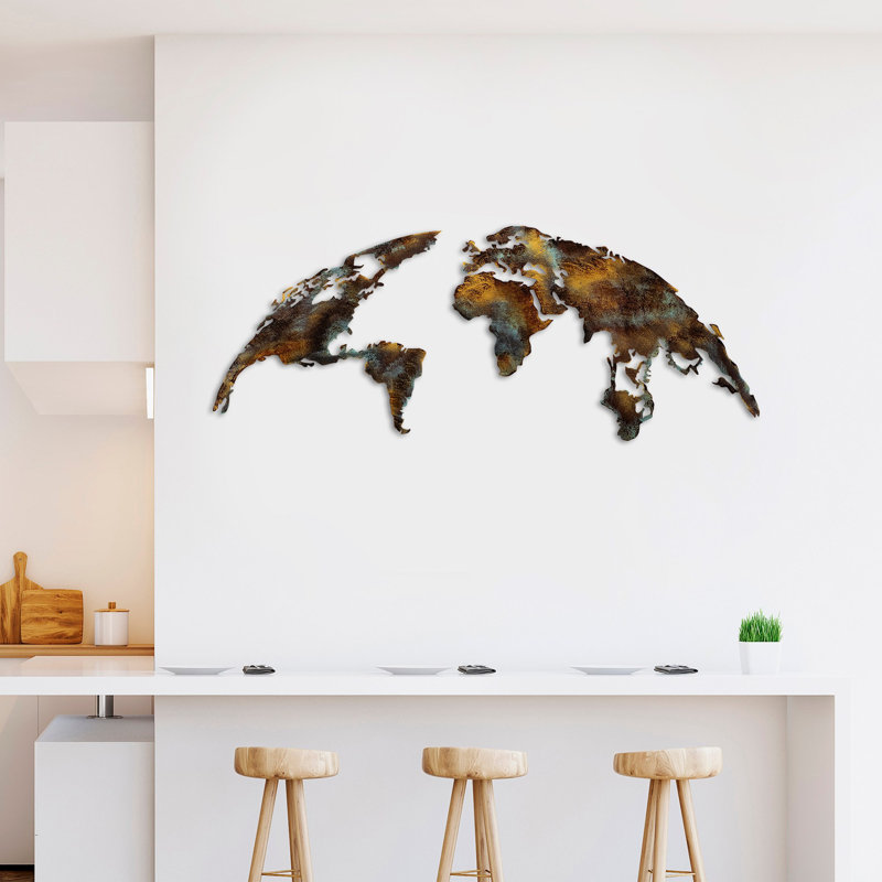 Hand-Painted Decorative Metal Wall Accessory, 59 x 59 inches | 100% Metal, Thickness: 0.06 inches | Unique Color Variations, Lightweight Design (2.3 lbs) | Perfect for Home Decor & Art Enthusiasts