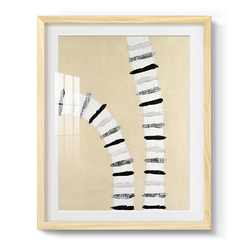 Marked Grooves I -Framed Print, Natural, 28.5" H x 20.5" W