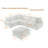 Upholstered 5 Piece Sectional Sofa Cloud Couch With Movable Ottoman-1996525937