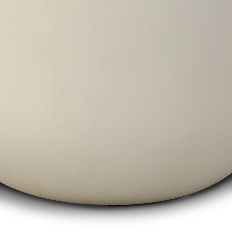 Elise Round White Concrete End Table