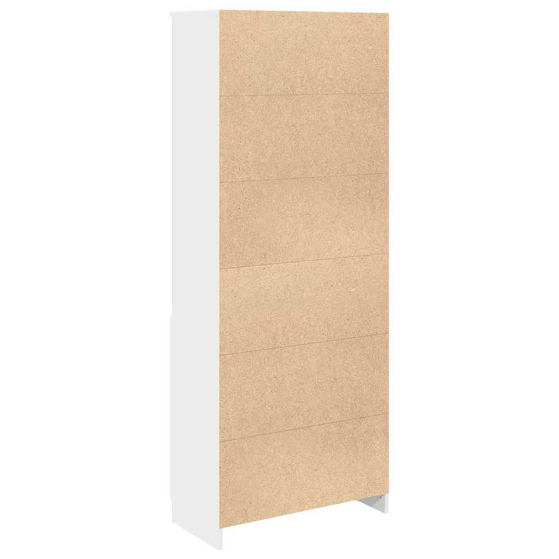 Highboard 70X35x180 Cm Engineered Wood, White