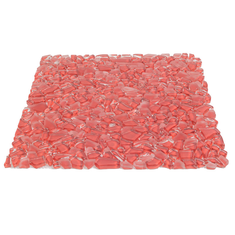 Glass Pebbles Mosaic Wall & Floor Tile, Red
