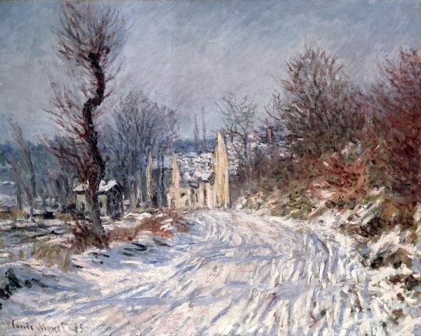The Road To Giverny, Winter, 1885 by Claude Monet - Art Prints