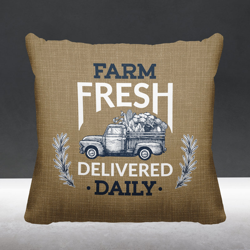 Coussin intérieur / extérieur Ringo Farm, Beige, L 15 po x H 15 po