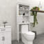 Étagère de rangement pour salle de bain à 2 niveaux avec 2 portes Lowel