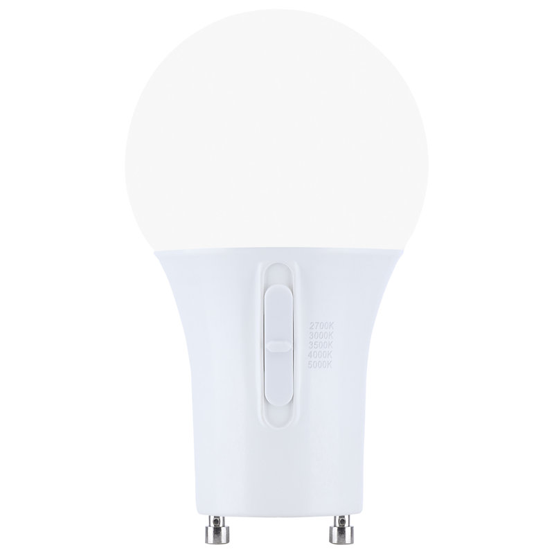 9,5 watts DEL A19 27 K / 3 K / 35 K / 4 K / 5 K GU24 Base 120 Volt, 800 lumens, 9,5 W