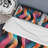 Colorful Vibrant Waves Mosaic Abstract Duvet Cover-182264554