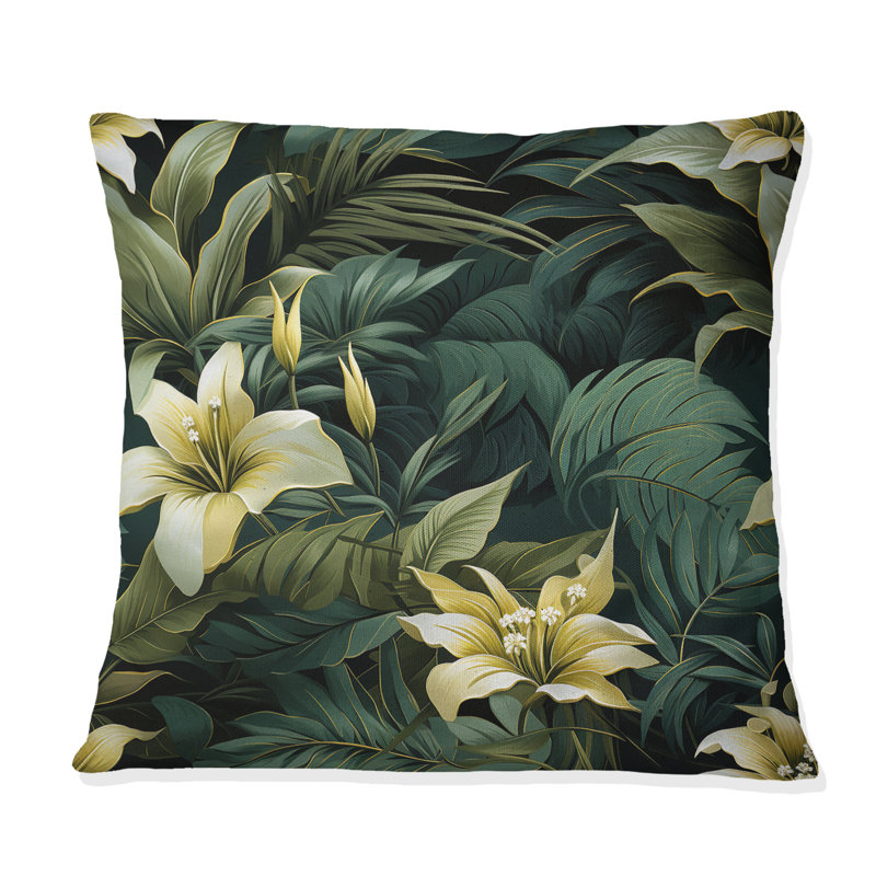 Mirage Elegance Ii Tropical Motif - Coussin décoratif, H 16 po x l 16 po