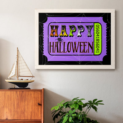 "Happy Halloween Billet", art textuel sur toile
