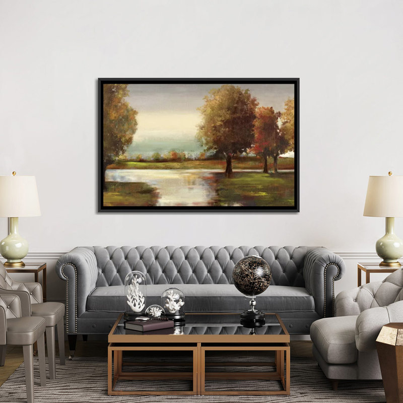 «Solitude» par Pl Studio - Estampe numérique sur toile tendue avec châssis, H 18 po x l 26 po x P 1,5 po, Pas de tapis