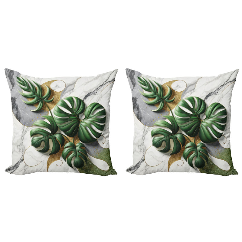 429419_Ambesonne Housse de coussin Monstera, H 24 po x l 24 po