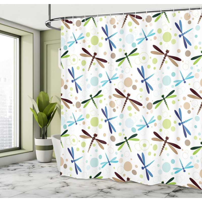 Shower Curtain with Hooks Included, 75"H x 69"W