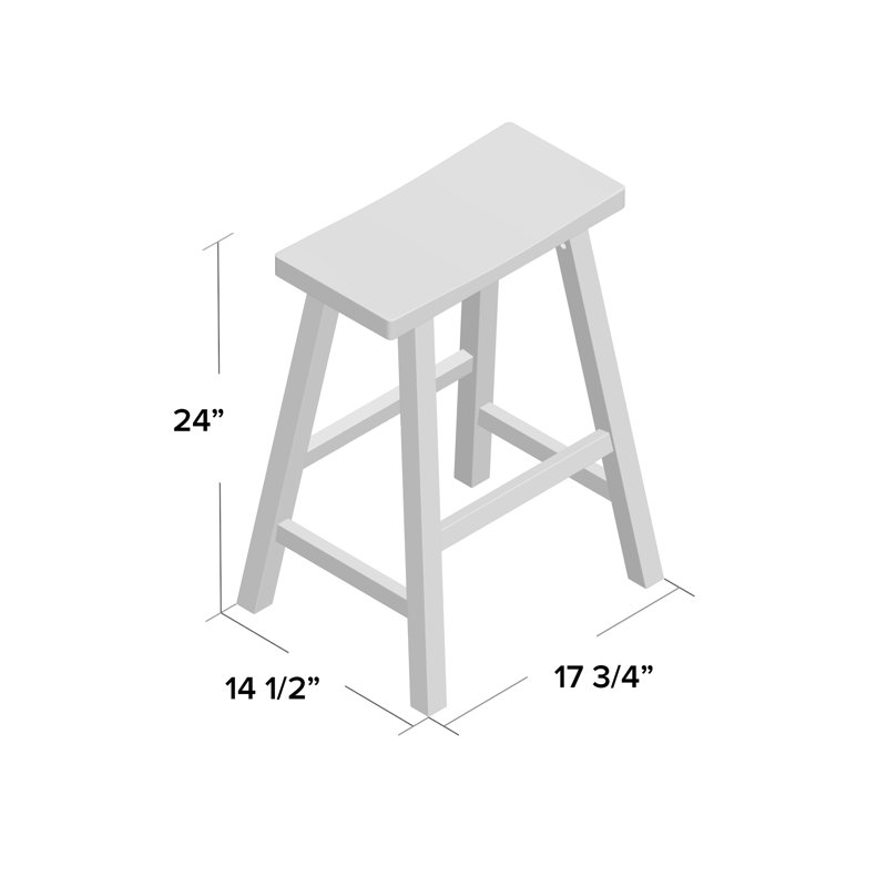Creations Sawhorse Counter Stool, Walnut, Counter Stool (24" Seat Height)