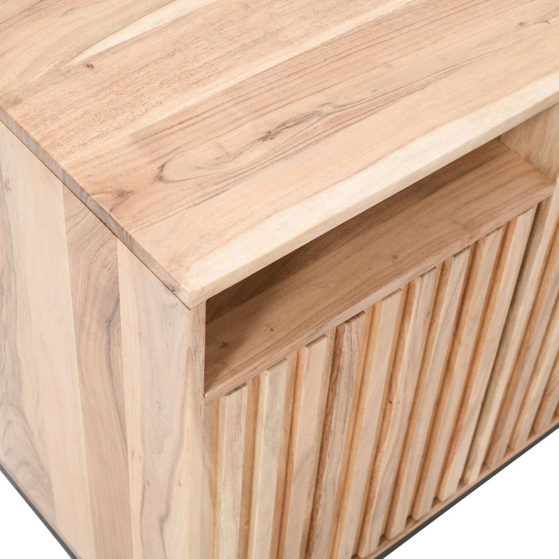 Armoire-meuble télé Sylar, Marron clair, H 30 po x l 50 po x P 18 po