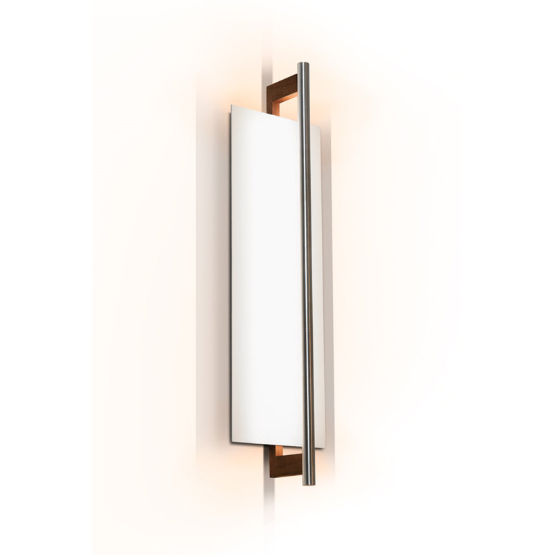 Merus 22" LED Dimmable Wall Sconce, Walnut, 3000K, 277V AC
