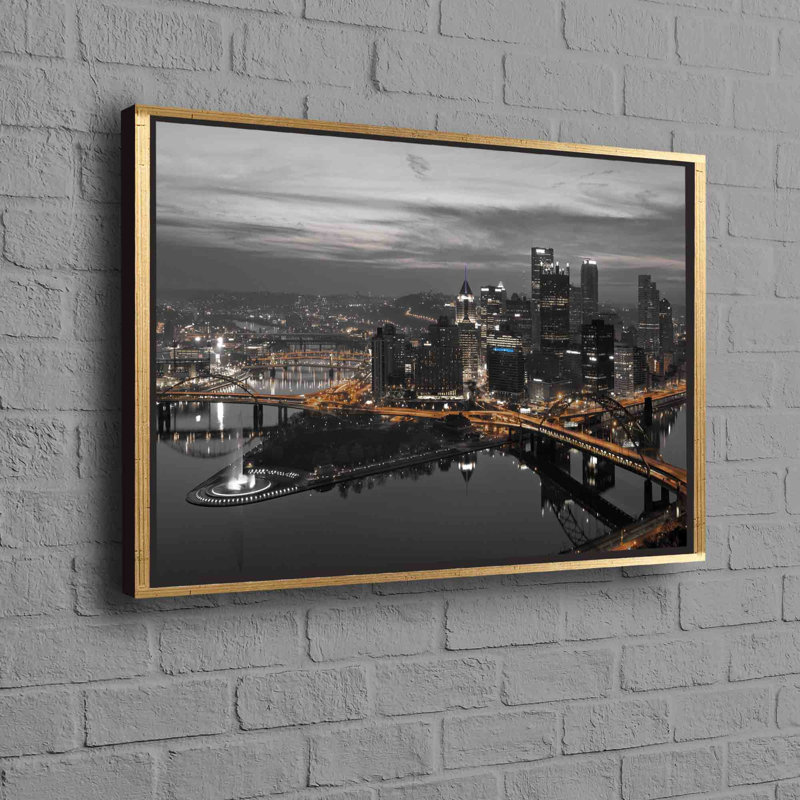Print on Canvas, 20 cm H x 30 cm W, Framed Print without Mat, Gold