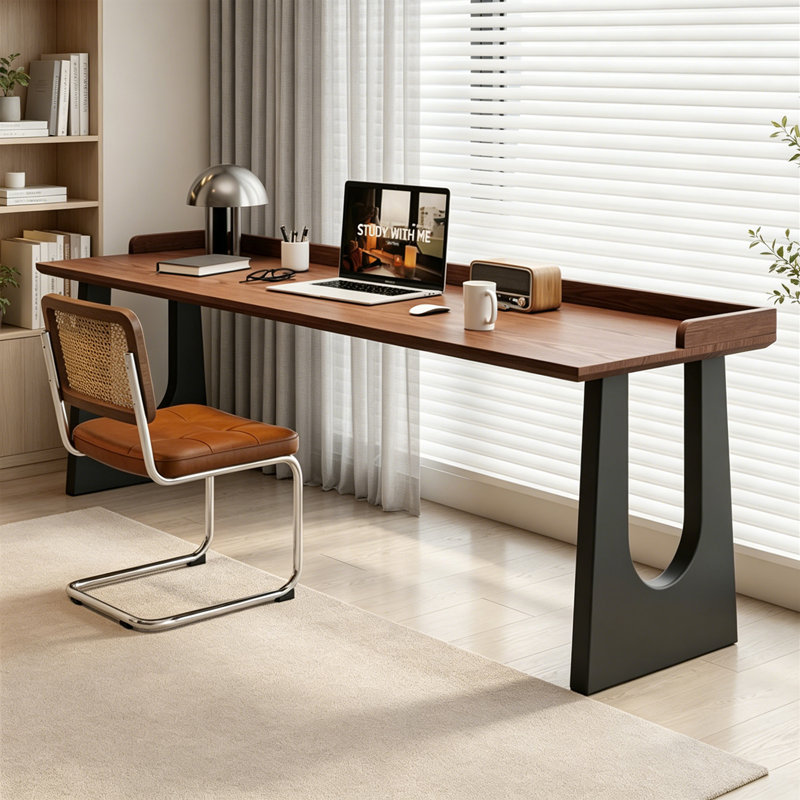 Bureau d'écriture Modern, Brun / Noir, H 29,52 po x l 70,86 po x P 23,62 po