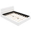 Grand lit tapissier blanc, structure en bois de pin +, sans sommier, plateforme de lit de 81 po x 61 po en blanc, construction avec tête de lit pour un meilleur sommeil, l 87,8 po x L 66 po-118036438