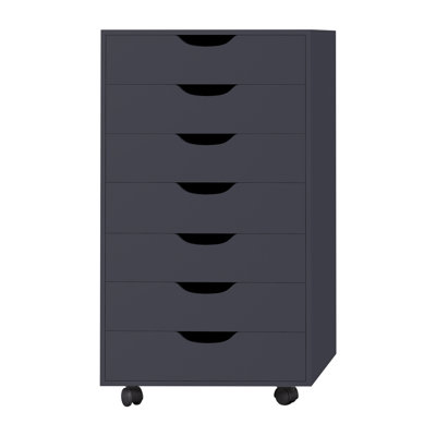 Classeur à 7 tiroirs avec rangement, organisateur roulant pour fournitures de bureau, documents et matériaux de bricolage, unité de tiroir polyvalente moderne pour bureau à domicile, bureau, appartement