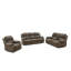 Ensemble de canapé inclinable en tissu brun-1937007165