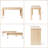 3-Piece Bench Style Dining Furniture Set, 4-Person Space-Saving Dinette For Kitchen, Dining Room With 2 Benches-228768752