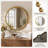 Marlowe Gold 36" Dia. Round Beaded Wall Mirror with Iron Metal Frame-1779537560-1795784211