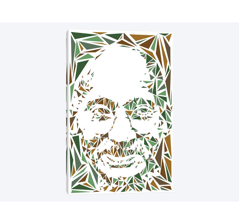 « gandhi », impression sur toile, H 40 po x l 26 po x P 1,5 po, Toile tendue, Pas de tapis