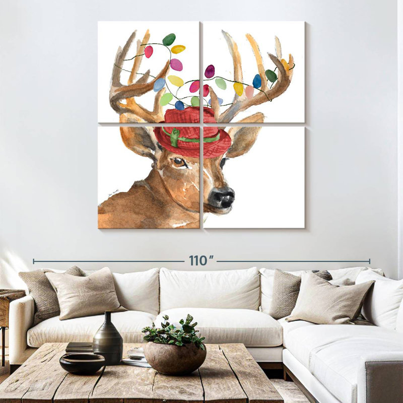Brampt Christmas Lights Reindeer Hat, 74" H x 74" W